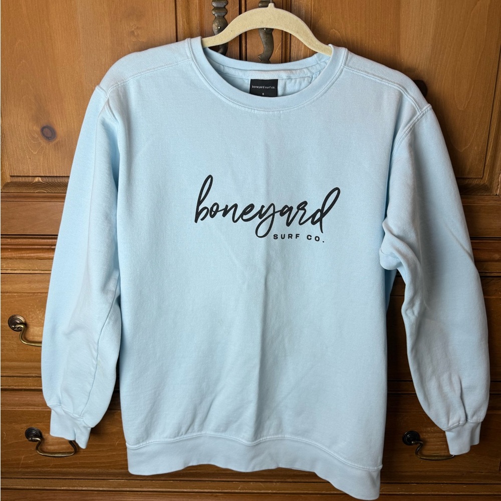 Boneyard Surf Co. Light Blue Crewneck Sweatshirt